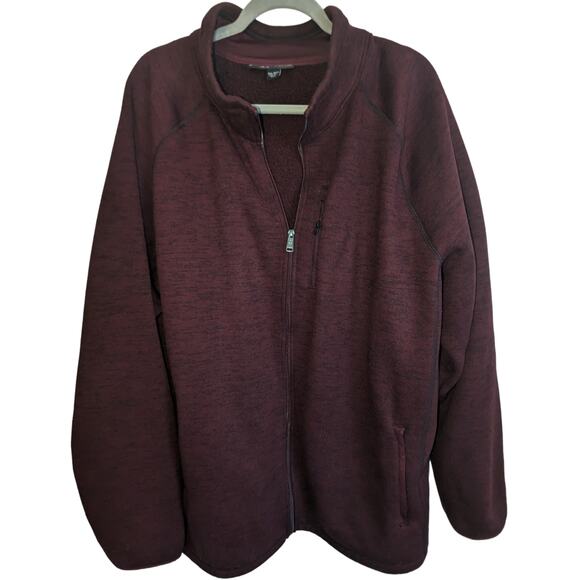 Swiss Tech Mens Maroon Full Zip Jacket Size 2XL Made in Jordan - Picture 1 of 10